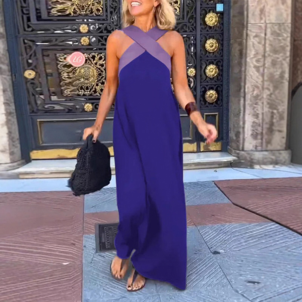 Breathable Crossed Maxi Dress