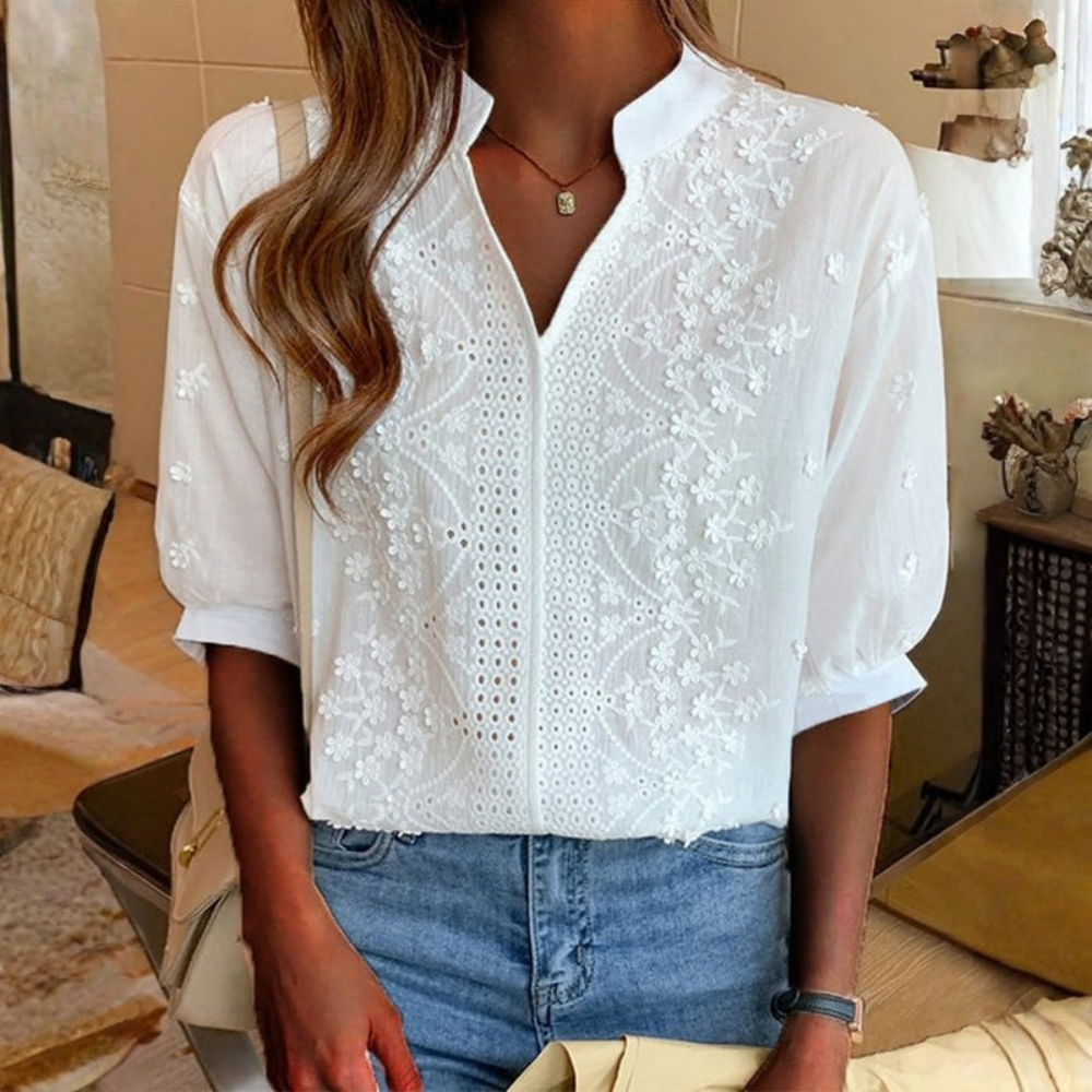 Delicate Blouse V Neck