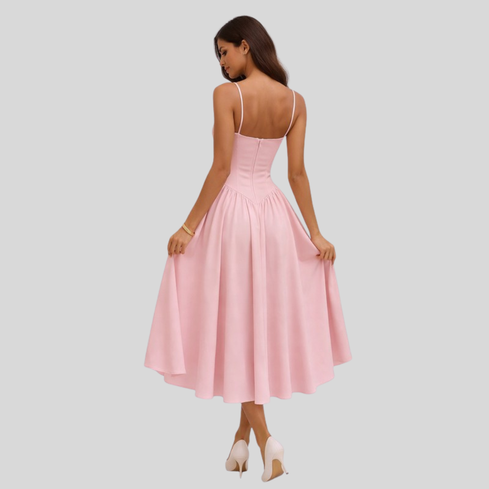 Sculpted Corset Midi Dress