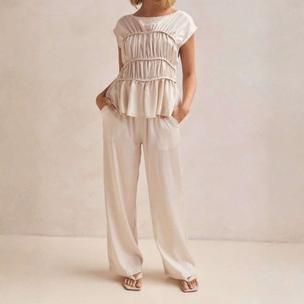 Effortless Smocked Two Piece Outfit