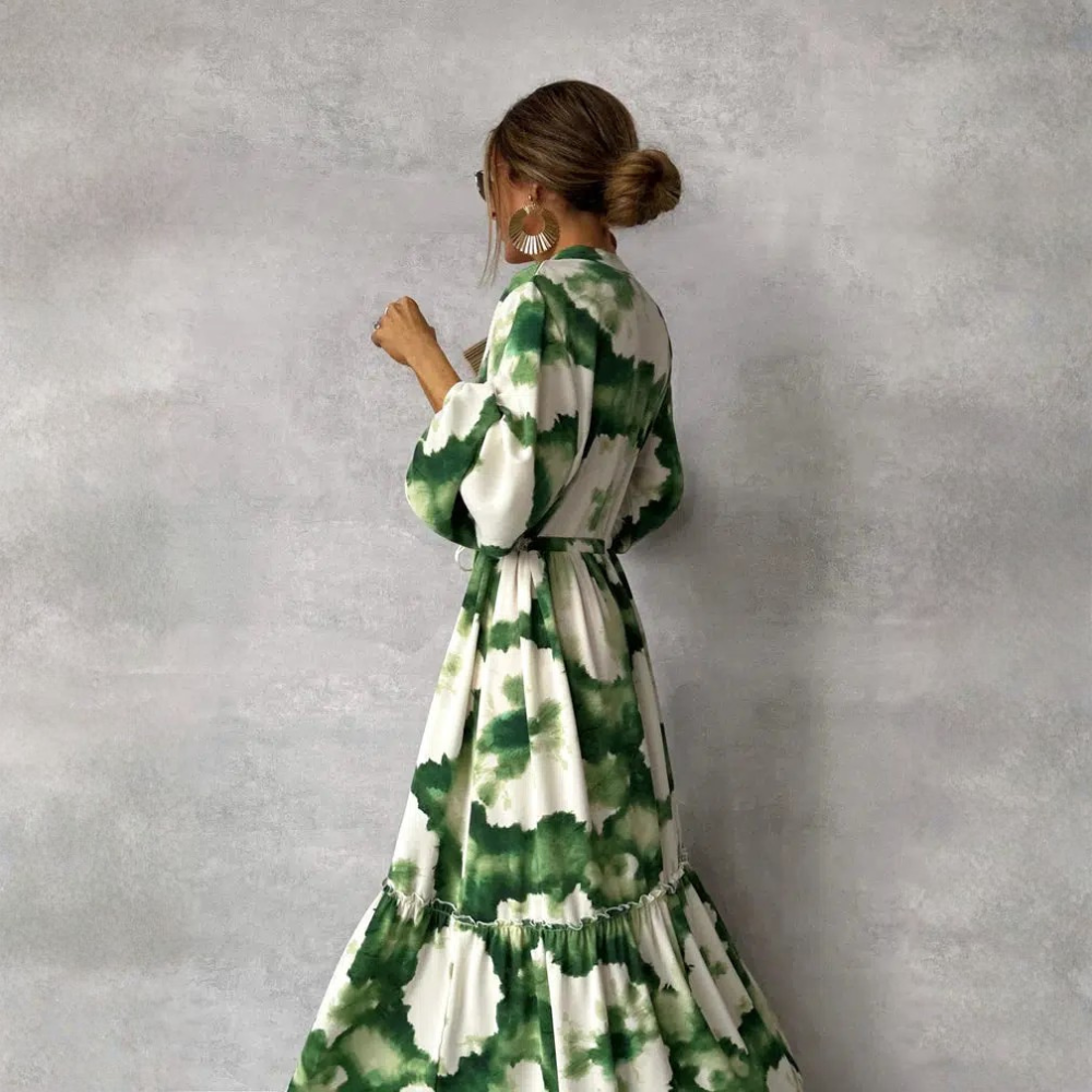 Graceful Floral Tiered Maxi Dress