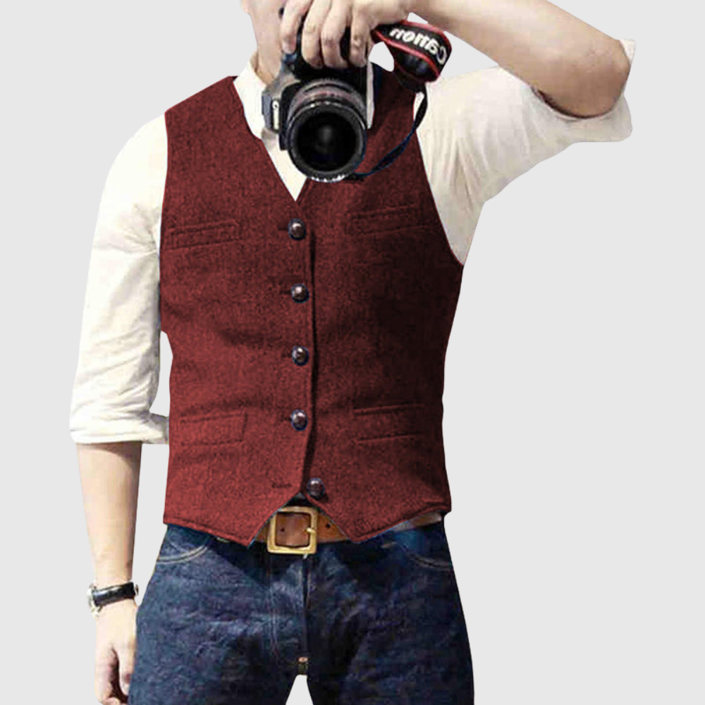 Slim Fit Button Front Waistcoat