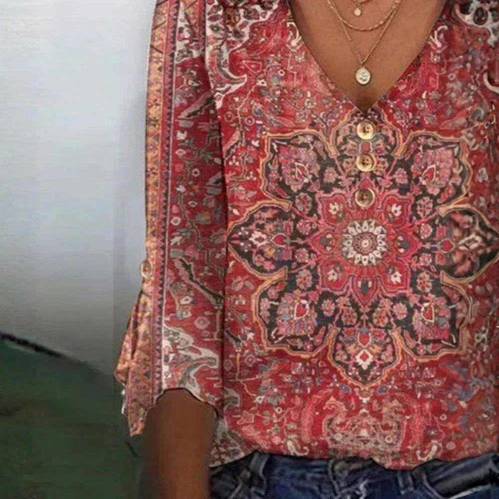 Bohemian Blouse V Neck