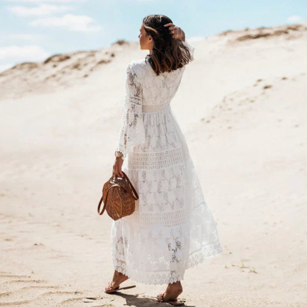 Bohemian Maxi Dress Long Sleeve