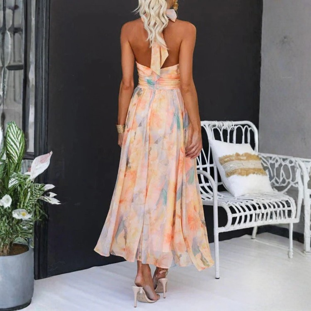 Vibrant Watercolour Maxi Dress
