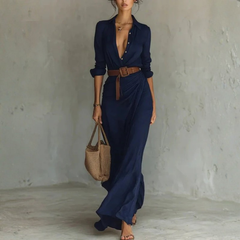 Graceful Wrap Maxi Dress
