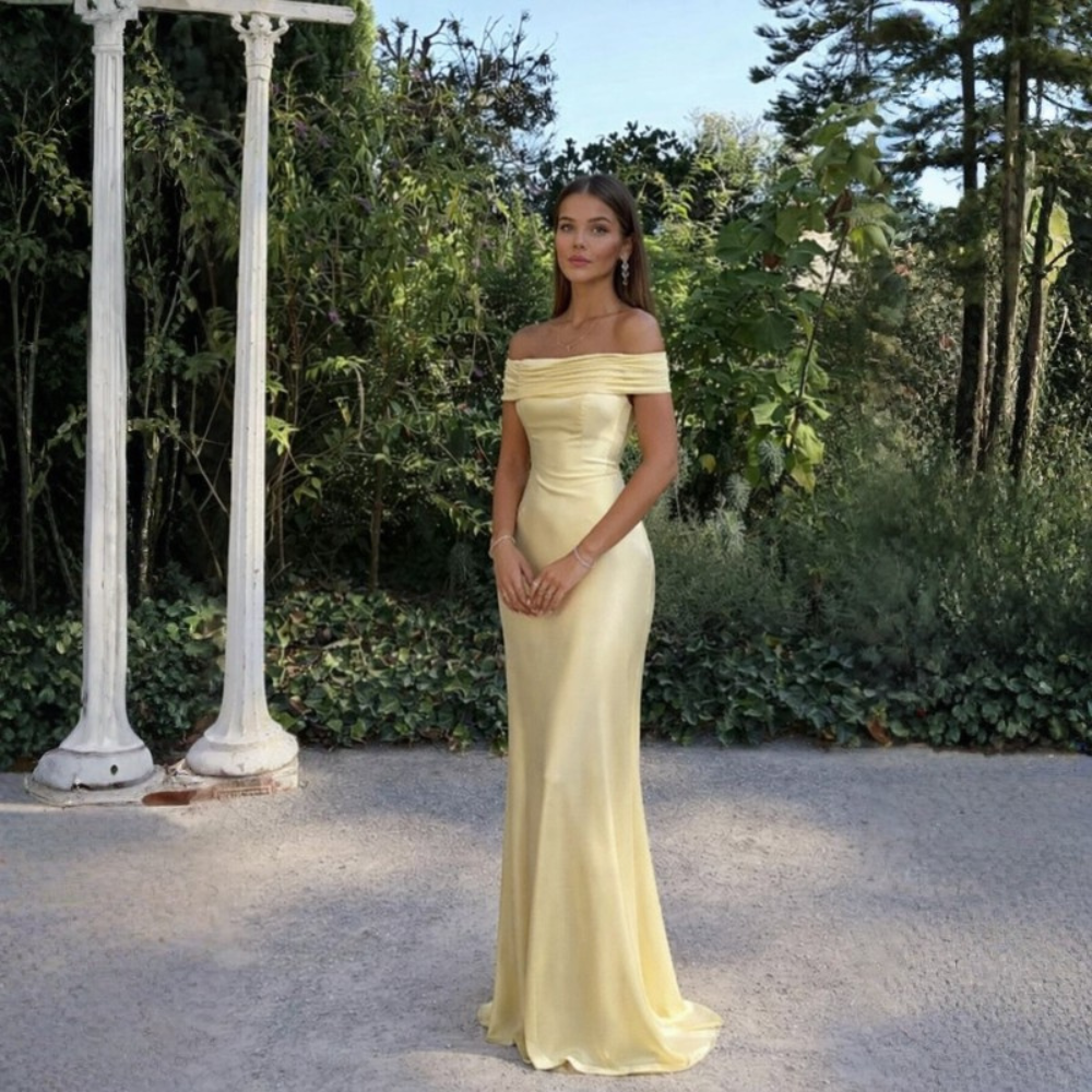 Graceful Maxi Dress Off Shoulder