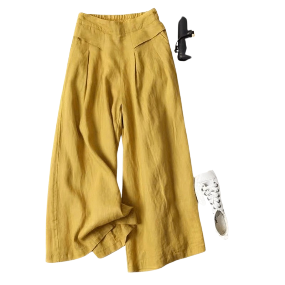 Airy Linen Wide Leg Pants