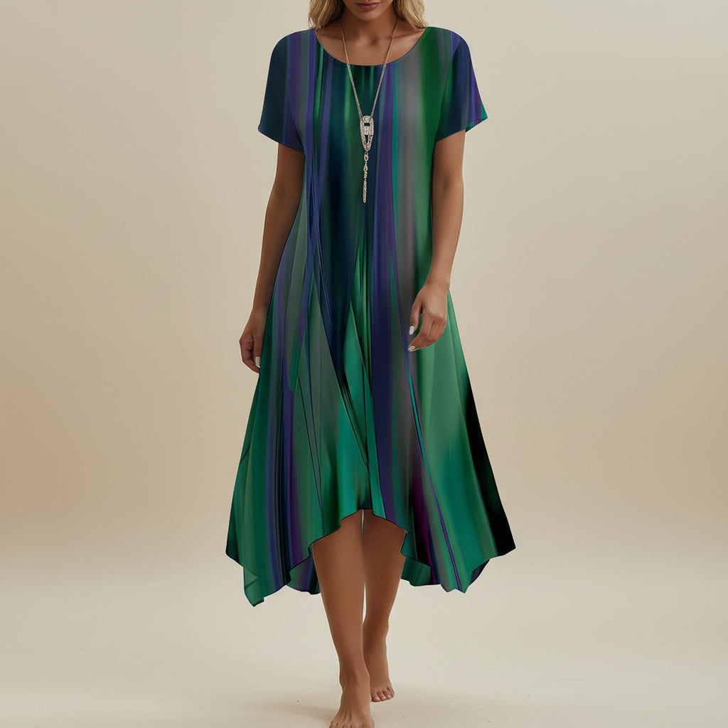 Bohemian Gradient Midi Dress