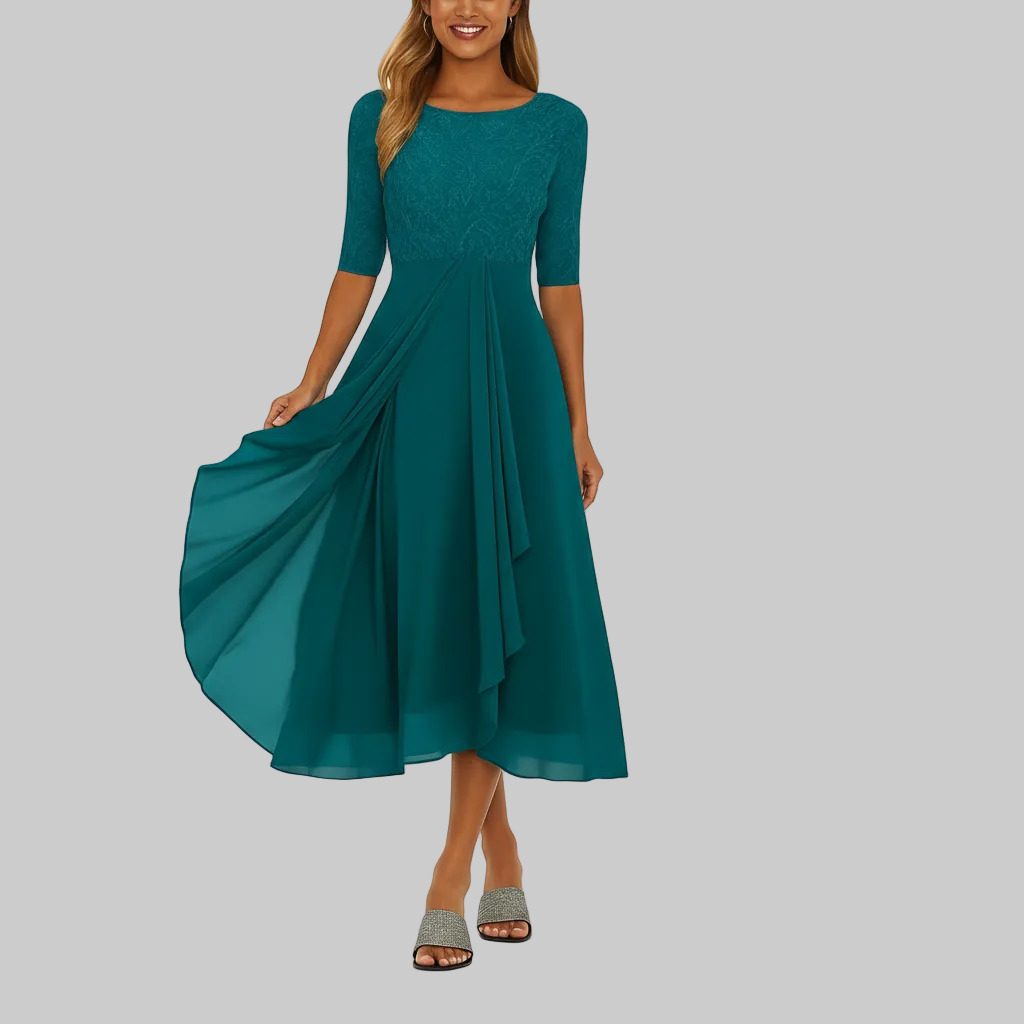 Soft Lace Midi Dress