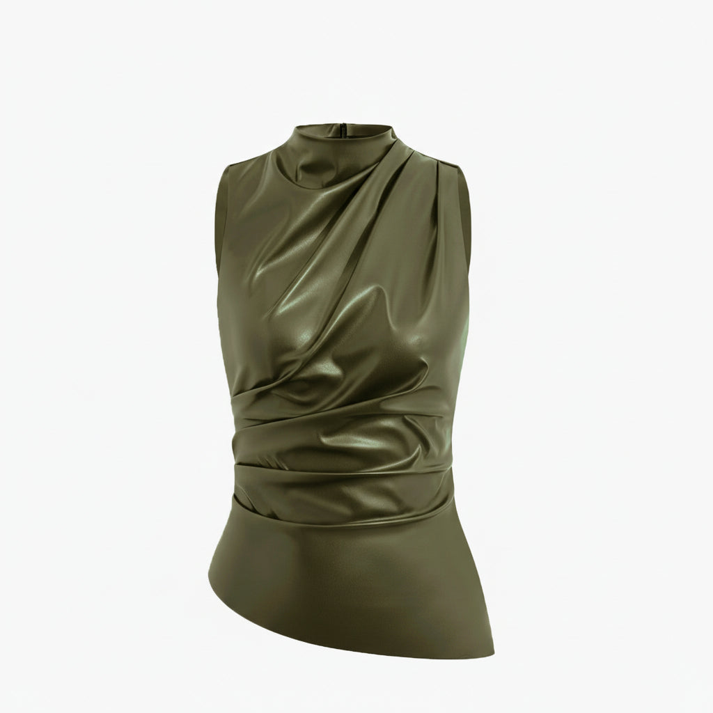 Chic Faux Leather Tank Top for Effortless Style and Versatile Fashion 8