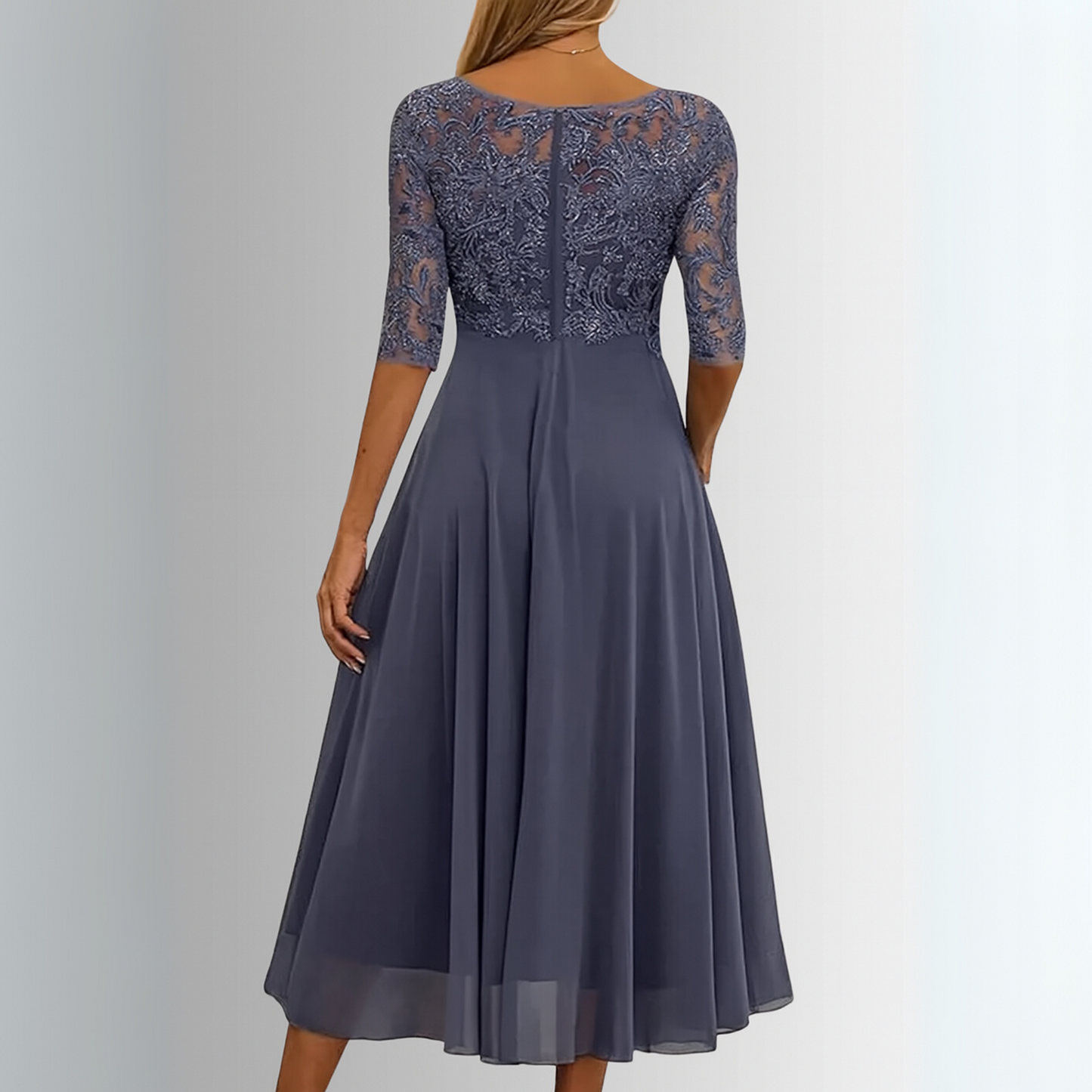 Elegant Lace Cocktail Dress for Wedding Guests and Formal Events 6