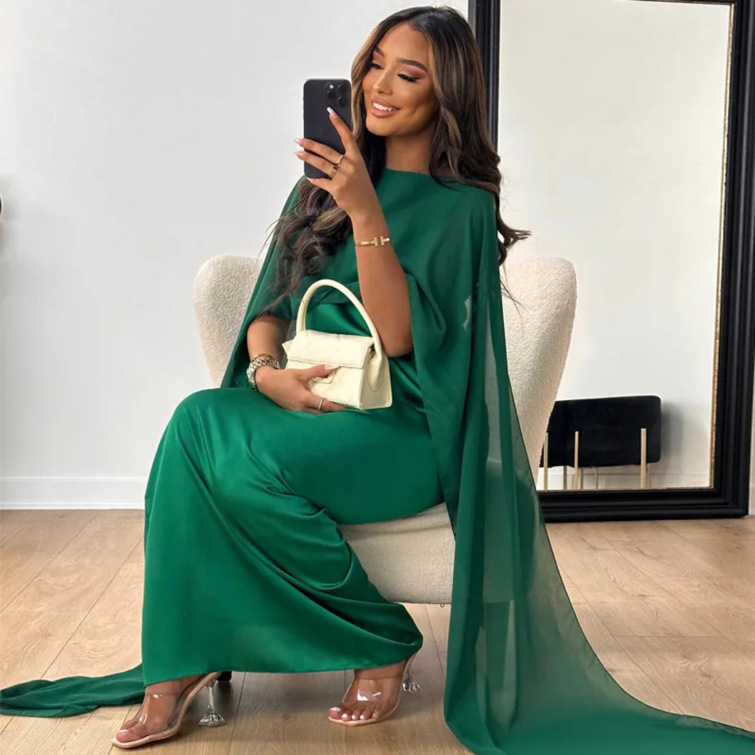 Luxurious Maxi Dress Cape