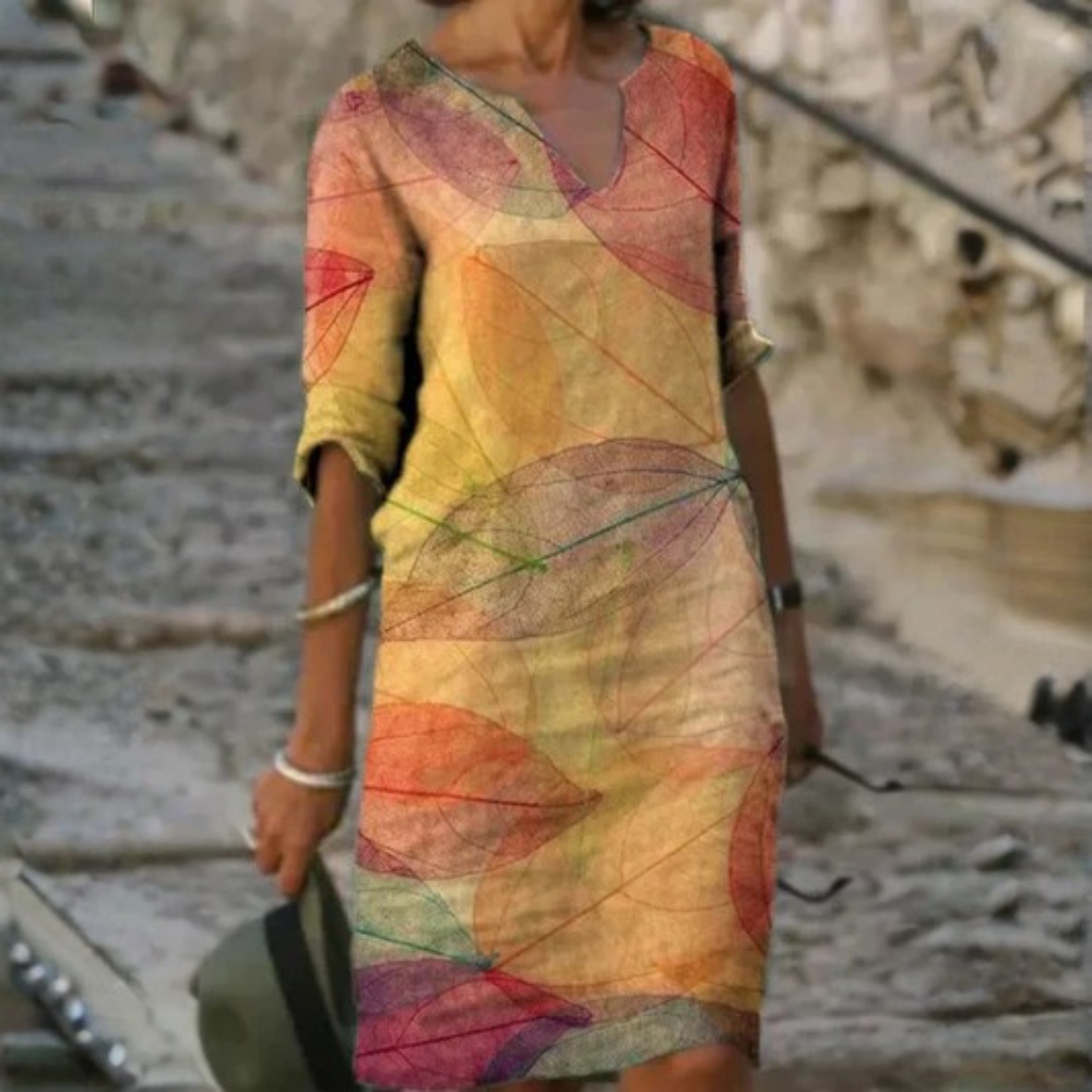Breathable Linen Midi Dress