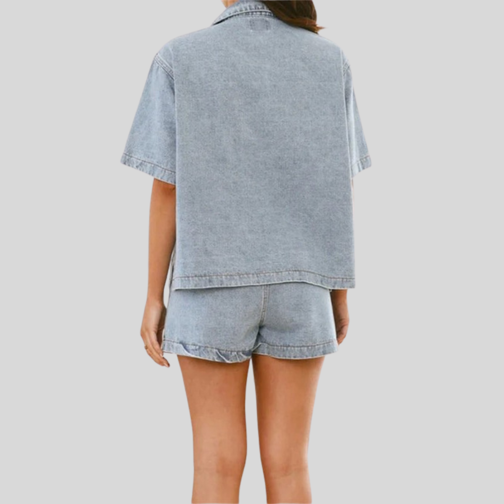 Casual Shirt Shorts Set