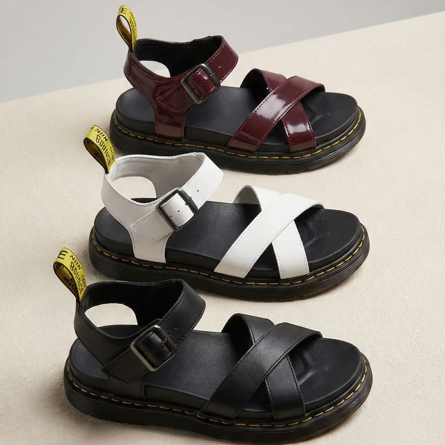 Comfy Platform Sandals Ankle Strap