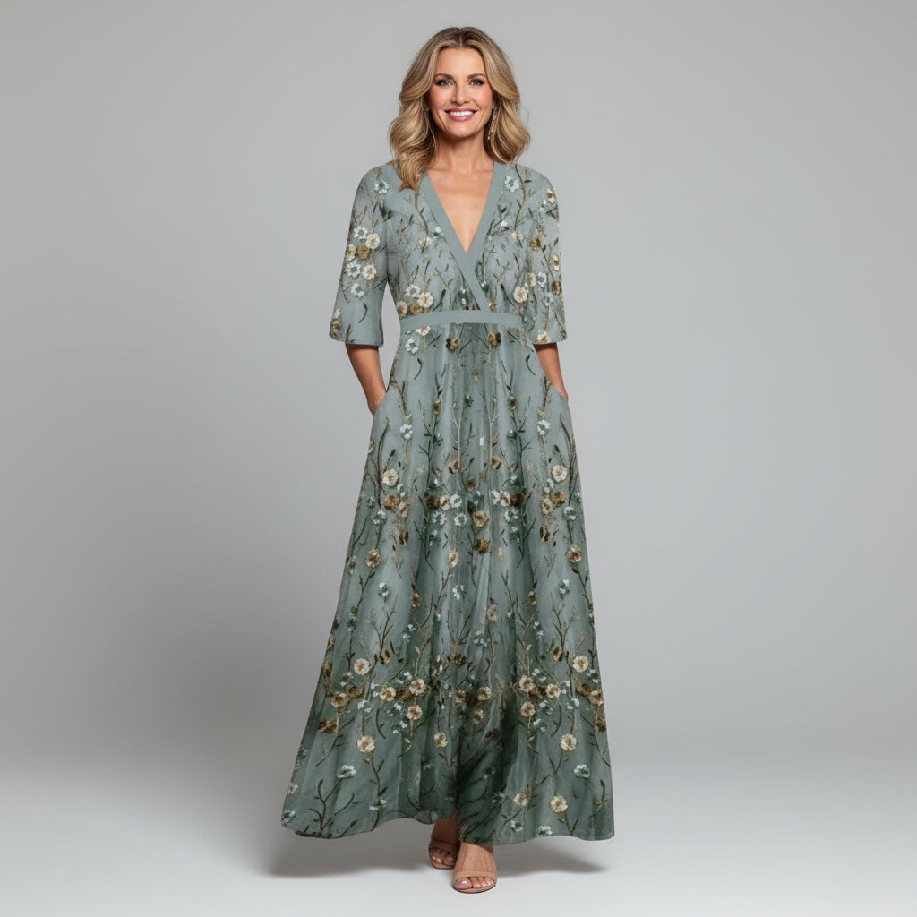 Vivid Floral Maxi Dress