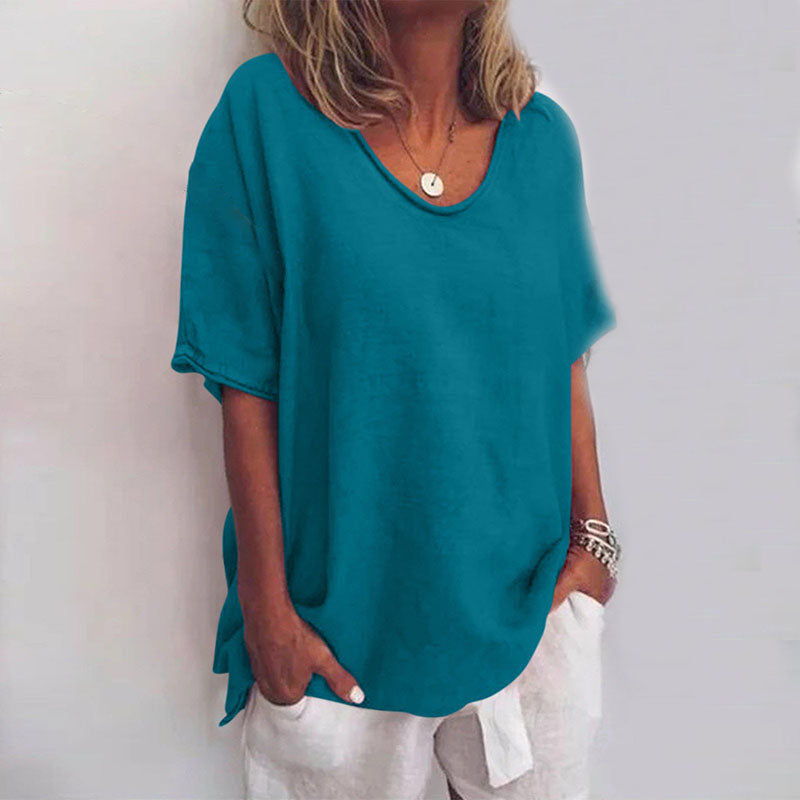 Relaxed Cotton Tee Top