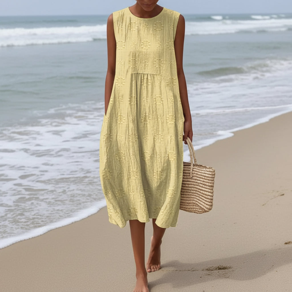 Airy Cotton Dress Pockets