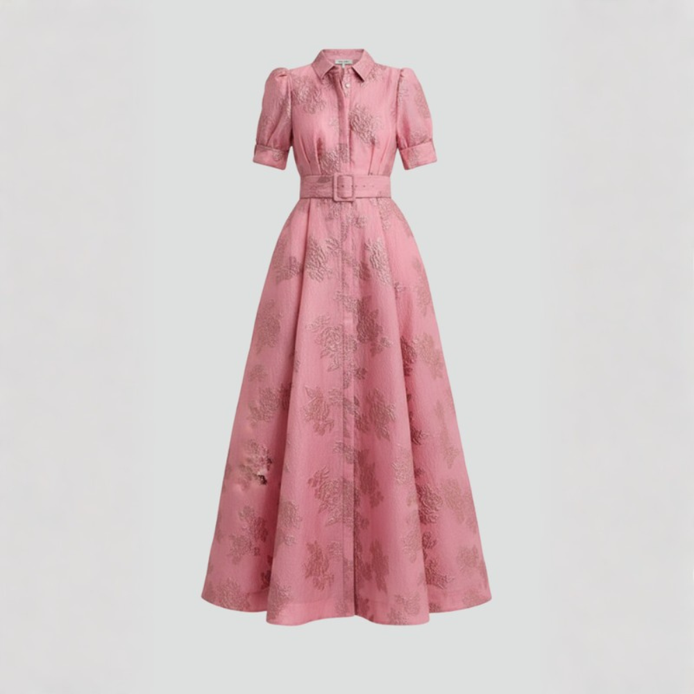 Floral Maxi Dress Button Front