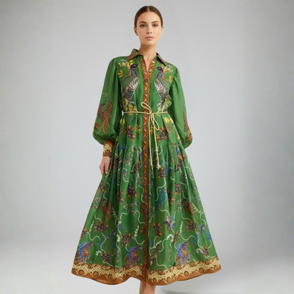 Graceful V Neck Maxi Dress