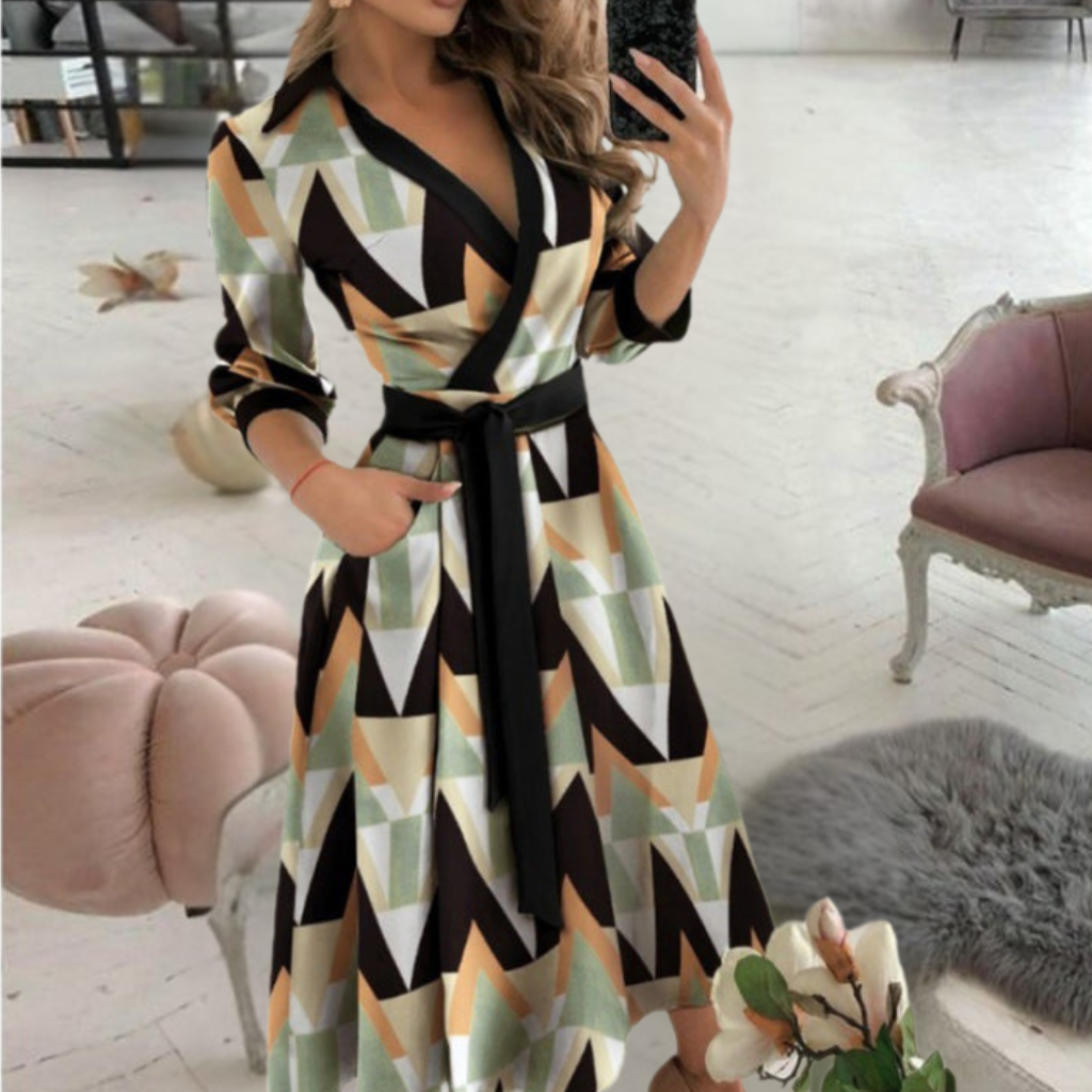 Graceful Tied Waist Midi Dress