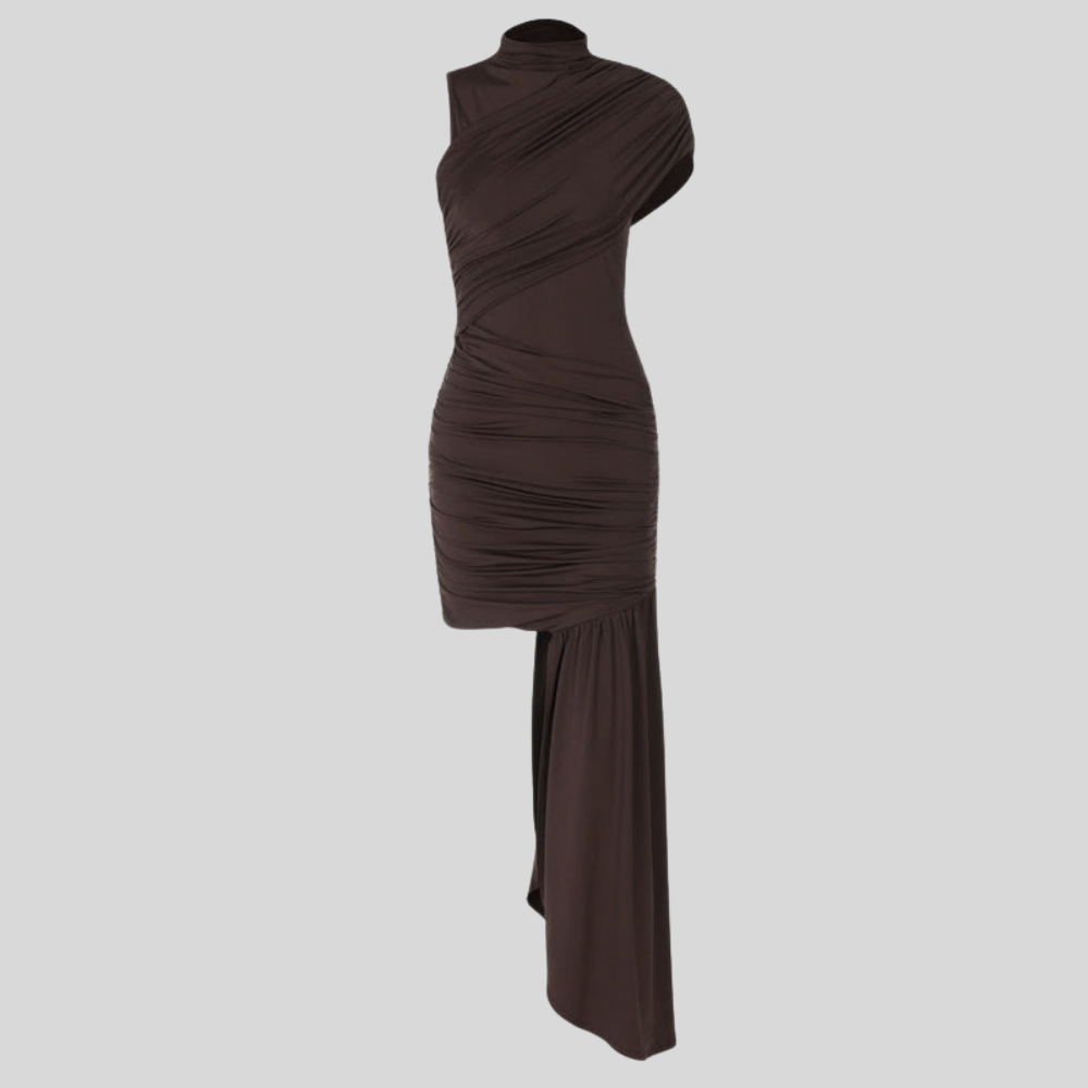 Draped Midi Dress