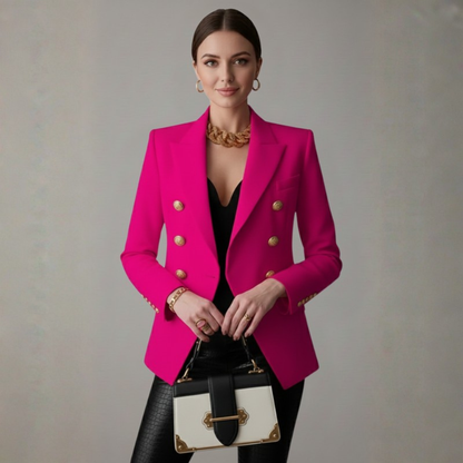 Polished Blazer Notch Collar