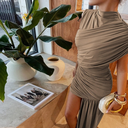 Draped Midi Dress