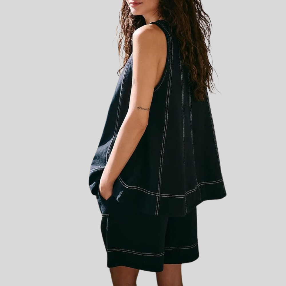 Sleeveless Two Piece Set