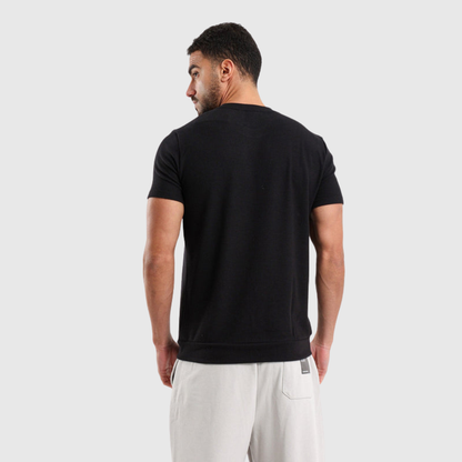 Textured Crew Neck Casual T-Shirt