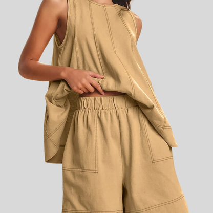 Sleeveless Two Piece Set