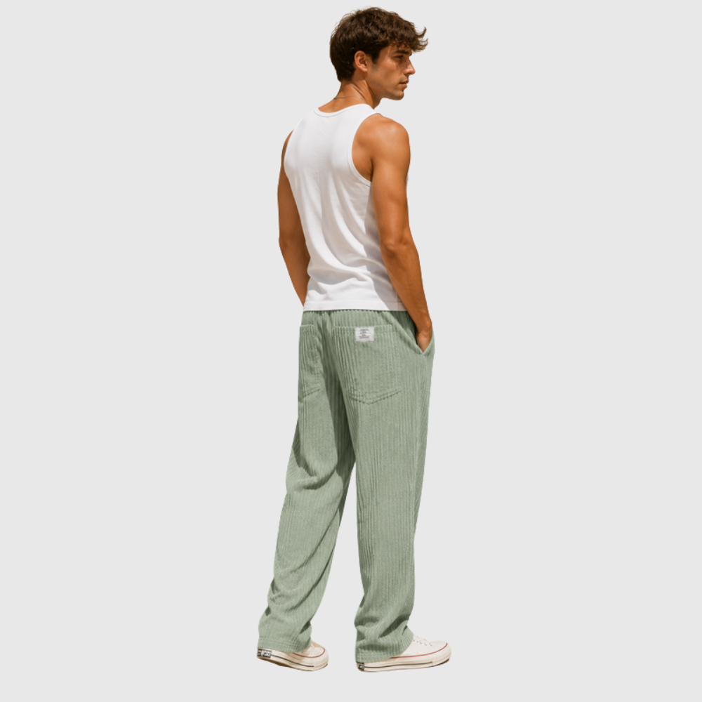 Relaxed Fit Casual Corduroy Trousers