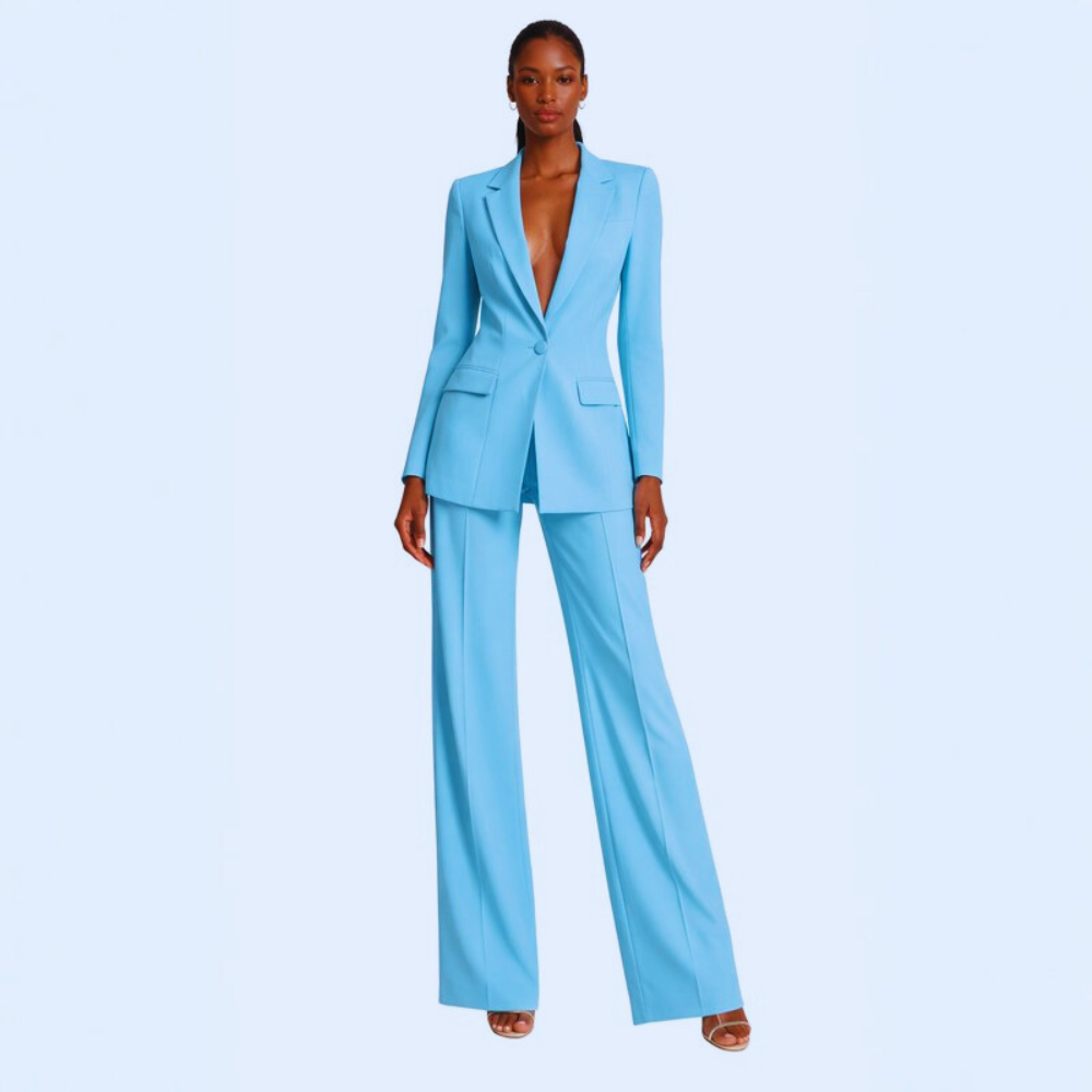 Sleek Blazer Trousers Set