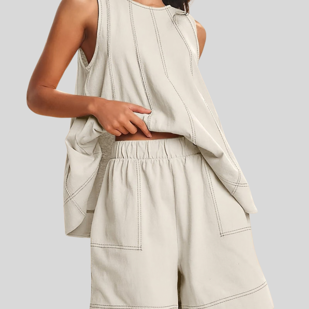 Sleeveless Two Piece Set