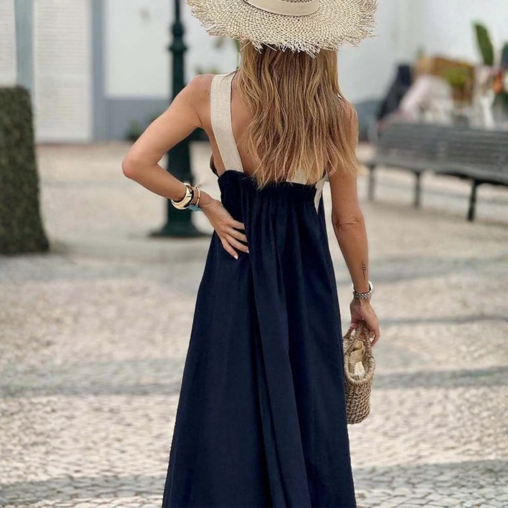 Breathable Crossed Maxi Dress
