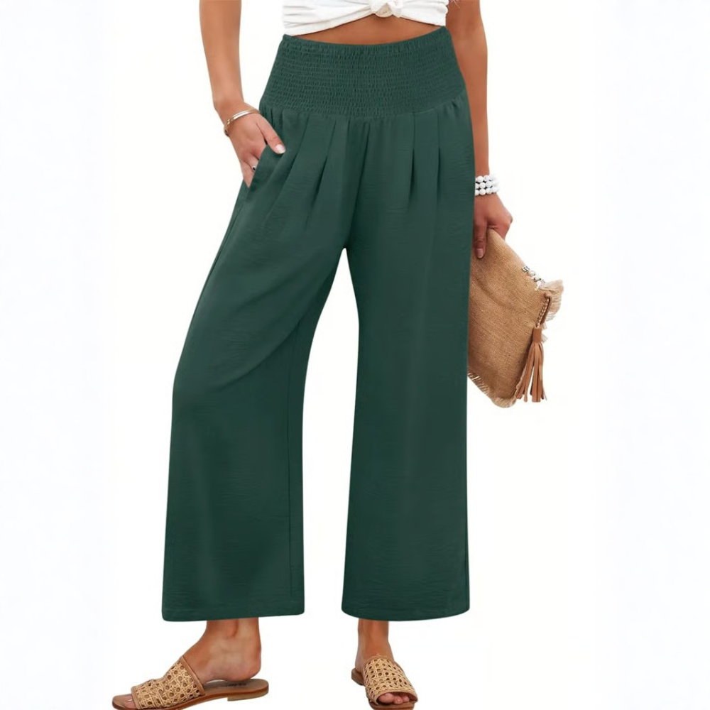 Effortless Smocked Palazzo Pants