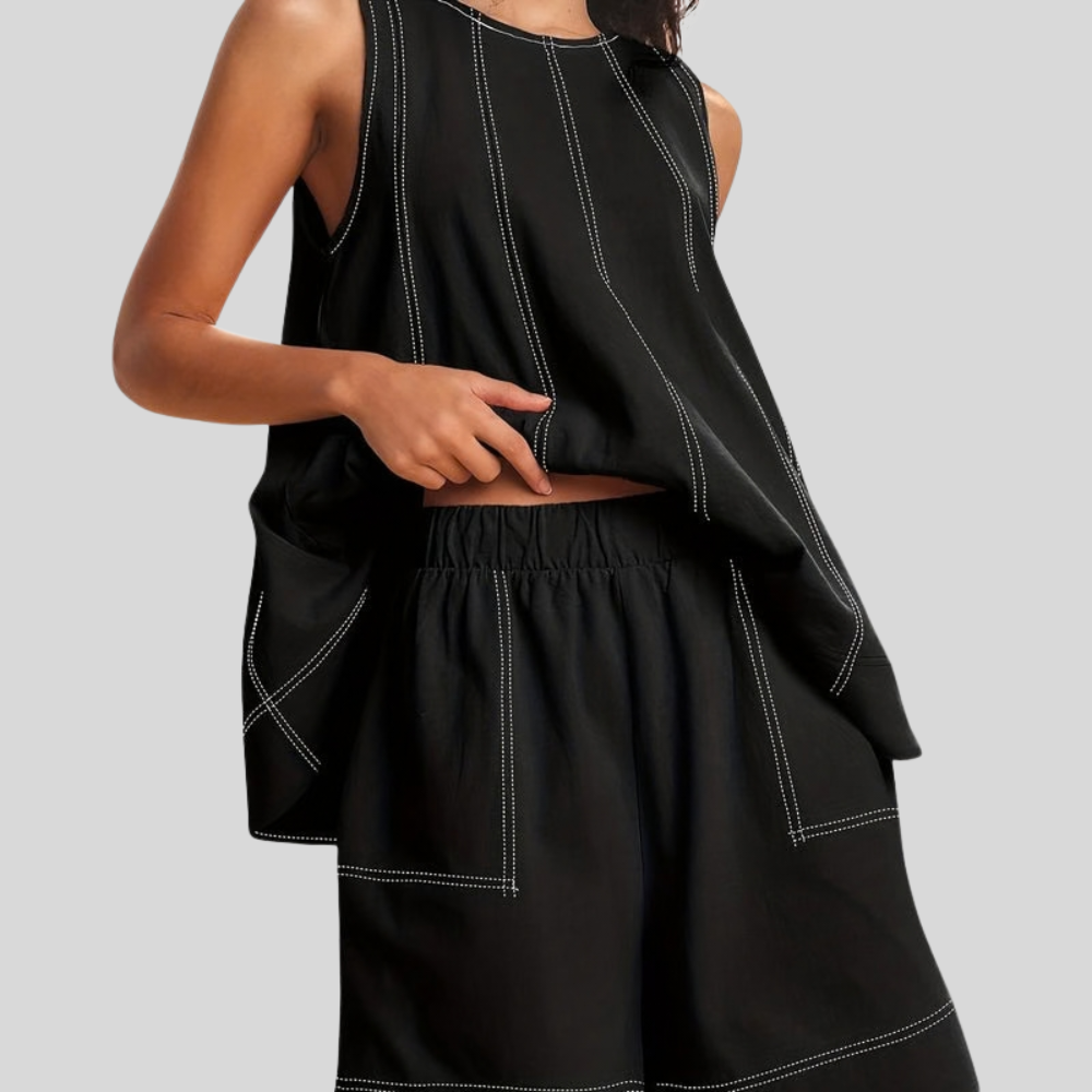 Sleeveless Two Piece Set