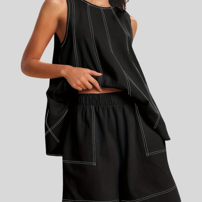 Sleeveless Two Piece Set