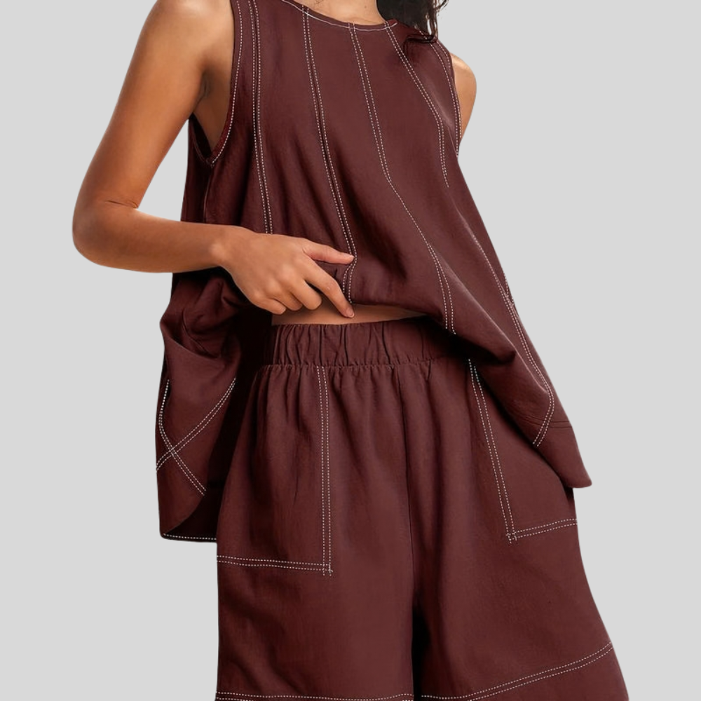 Sleeveless Two Piece Set