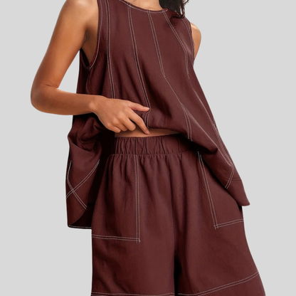 Sleeveless Two Piece Set