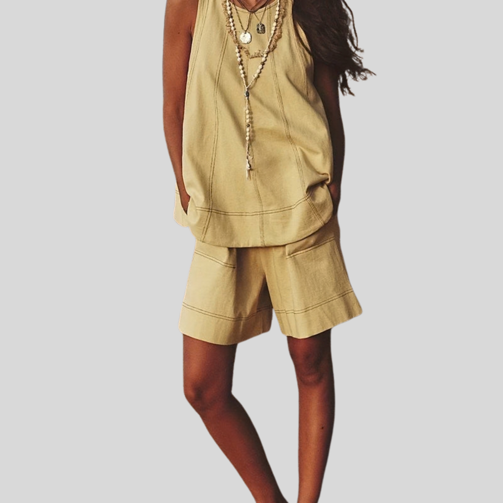 Sleeveless Two Piece Set