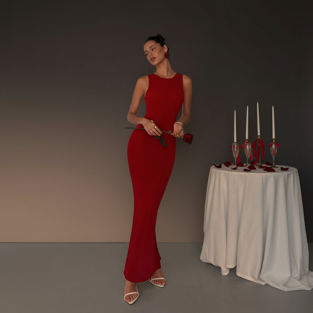 Elegant Backless Vacation Maxi Dresses