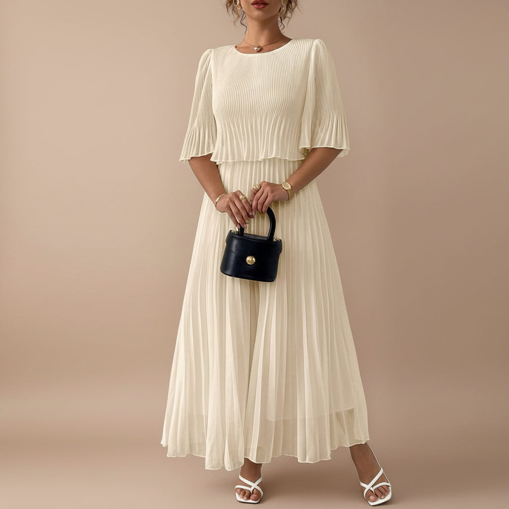 Spring Summer Women’s Pleated Midi Dresses