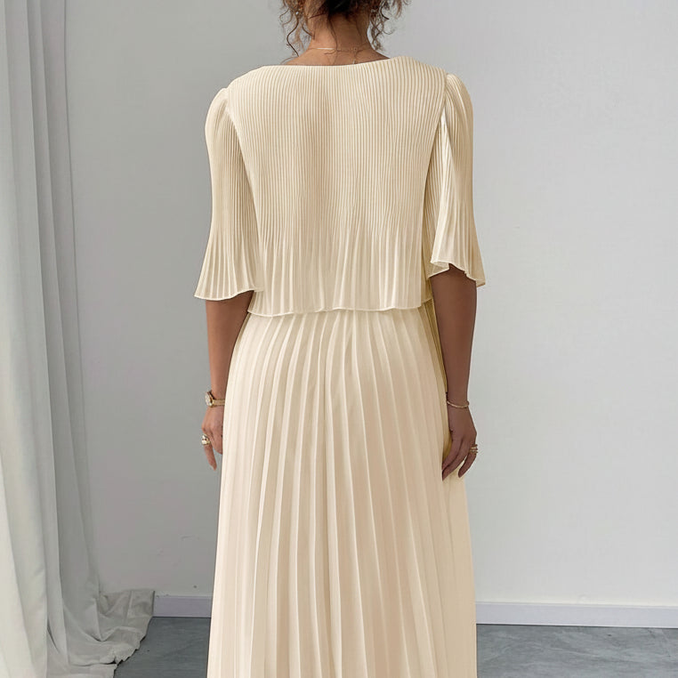 Spring Summer Women’s Pleated Midi Dresses