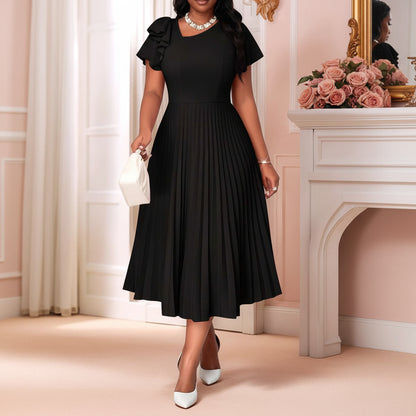 Plus Size Women’s Pleated Midi Dresses