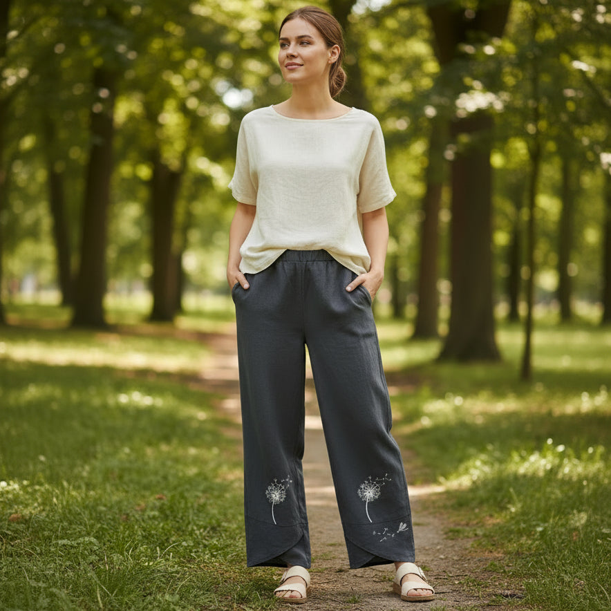 Printed Harem Style Cropped Summer Pants