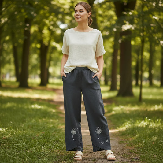 Printed Harem Style Cropped Summer Pants
