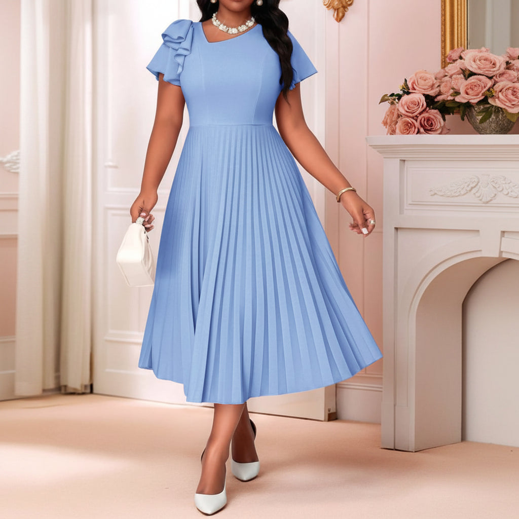 Plus Size Women’s Pleated Midi Dresses