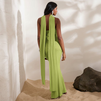 Minimalist Knit Keyhole Maxi Dresses